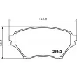 Jeu de 4 plaquettes de frein avant HELLA 8DB 355 010-261 - Visuel 2