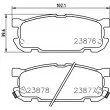 Jeu de 4 plaquettes de frein arrière HELLA 8DB 355 010-271 - Visuel 2