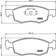 Jeu de 4 plaquettes de frein avant HELLA 8DB 355 010-321 - Visuel 2