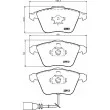 Jeu de 4 plaquettes de frein avant HELLA 8DB 355 010-351 - Visuel 2