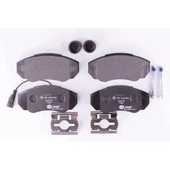 Jeu de 4 plaquettes de frein avant HELLA 8DB 355 010-391