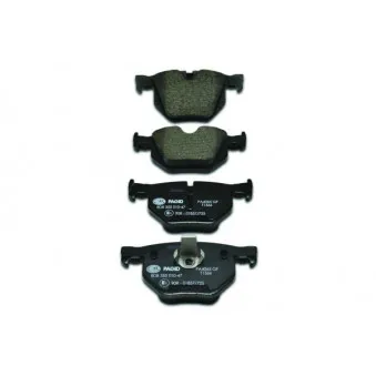 Jeu de 4 plaquettes de frein arrière HELLA 8DB 355 010-471