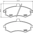 Jeu de 4 plaquettes de frein avant HELLA 8DB 355 010-481 - Visuel 2