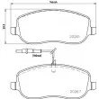 Jeu de 4 plaquettes de frein avant HELLA 8DB 355 010-501 - Visuel 2