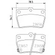 Jeu de 4 plaquettes de frein arrière HELLA 8DB 355 010-521 - Visuel 2