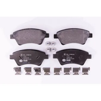 Jeu de 4 plaquettes de frein avant HELLA 8DB 355 010-541