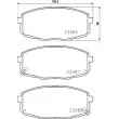 Jeu de 4 plaquettes de frein avant HELLA 8DB 355 010-611 - Visuel 2