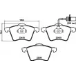 Jeu de 4 plaquettes de frein avant HELLA 8DB 355 010-631 - Visuel 1