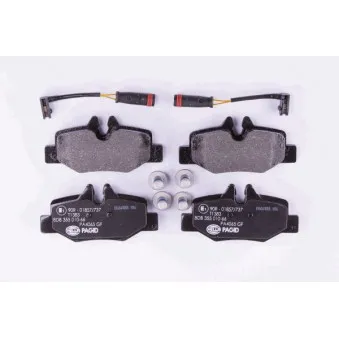 Jeu de 4 plaquettes de frein arrière HELLA 8DB 355 010-661