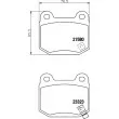 Jeu de 4 plaquettes de frein arrière HELLA 8DB 355 010-691 - Visuel 2