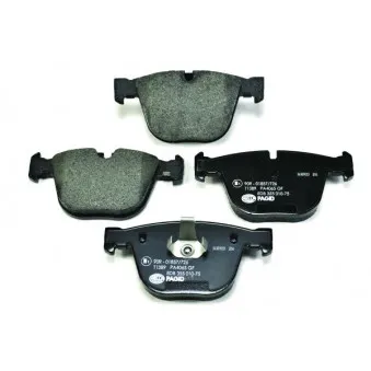 Jeu de 4 plaquettes de frein arrière HELLA 8DB 355 010-751