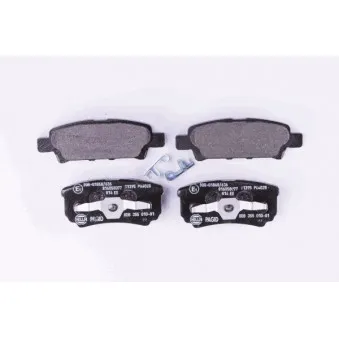 Jeu de 4 plaquettes de frein arrière HELLA 8DB 355 010-811