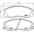 Jeu de 4 plaquettes de frein avant HELLA 8DB 355 010-821 - Visuel 2
