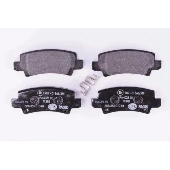 Jeu de 4 plaquettes de frein arrière HELLA 8DB 355 010-841