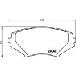 Jeu de 4 plaquettes de frein avant HELLA 8DB 355 010-881 - Visuel 2