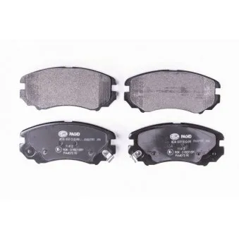 Jeu de 4 plaquettes de frein avant HELLA 8DB 355 010-991