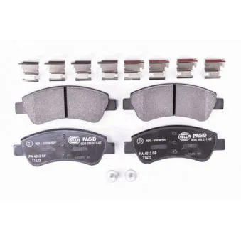 Jeu de 4 plaquettes de frein avant HELLA 8DB 355 011-071