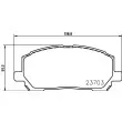 Jeu de 4 plaquettes de frein avant HELLA 8DB 355 011-161 - Visuel 2