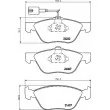 Jeu de 4 plaquettes de frein avant HELLA 8DB 355 011-211 - Visuel 2