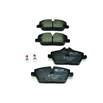 Jeu de 4 plaquettes de frein avant HELLA 8DB 355 011-261