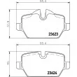 Jeu de 4 plaquettes de frein arrière HELLA 8DB 355 011-271 - Visuel 2