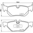 Jeu de 4 plaquettes de frein arrière HELLA 8DB 355 011-301 - Visuel 2