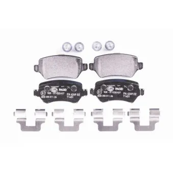 Jeu de 4 plaquettes de frein arrière HELLA 8DB 355 011-361