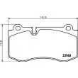 Jeu de 4 plaquettes de frein avant HELLA 8DB 355 011-401 - Visuel 2