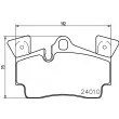 Jeu de 4 plaquettes de frein arrière HELLA 8DB 355 011-471 - Visuel 2