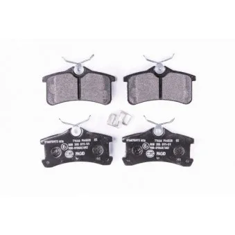 Jeu de 4 plaquettes de frein arrière HELLA 8DB 355 011-511