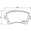 Jeu de 4 plaquettes de frein arrière HELLA 8DB 355 011-641 - Visuel 2