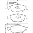 Jeu de 4 plaquettes de frein avant HELLA 8DB 355 011-651 - Visuel 2
