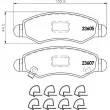Jeu de 4 plaquettes de frein avant HELLA 8DB 355 011-691 - Visuel 2