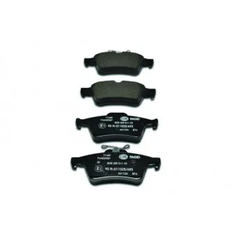 Jeu de 4 plaquettes de frein arrière HELLA 8DB 355 011-731