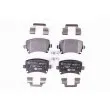 Jeu de 4 plaquettes de frein arrière HELLA 8DB 355 011-771 - Visuel 1