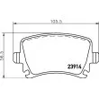 Jeu de 4 plaquettes de frein arrière HELLA 8DB 355 011-771 - Visuel 2