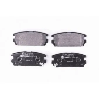 Jeu de 4 plaquettes de frein arrière HELLA 8DB 355 011-841
