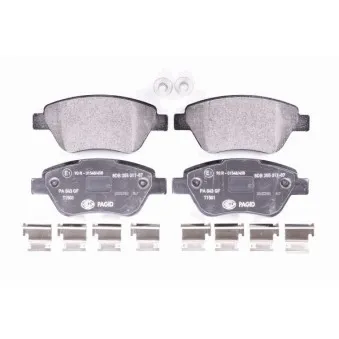 Jeu de 4 plaquettes de frein avant HELLA 8DB 355 011-871