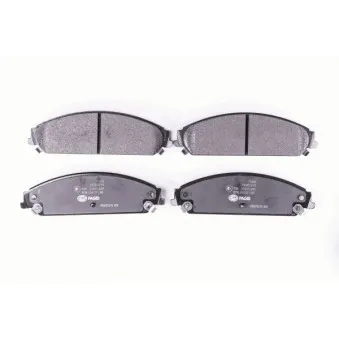 Jeu de 4 plaquettes de frein avant HELLA 8DB 355 011-891