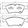 Jeu de 4 plaquettes de frein avant HELLA 8DB 355 012-011 - Visuel 2
