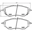 Jeu de 4 plaquettes de frein avant HELLA 8DB 355 012-031 - Visuel 2