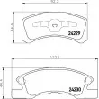 Jeu de 4 plaquettes de frein avant HELLA 8DB 355 012-051 - Visuel 2
