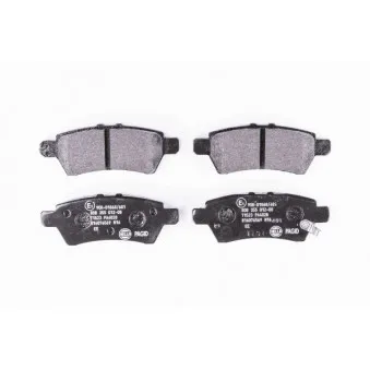 Jeu de 4 plaquettes de frein arrière HELLA 8DB 355 012-081