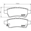 Jeu de 4 plaquettes de frein arrière HELLA 8DB 355 012-081 - Visuel 2