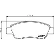 Jeu de 4 plaquettes de frein avant HELLA 8DB 355 012-141 - Visuel 2