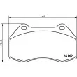 Jeu de 4 plaquettes de frein avant HELLA 8DB 355 012-151 - Visuel 2