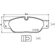 Jeu de 4 plaquettes de frein avant HELLA 8DB 355 012-251 - Visuel 2