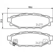 Jeu de 4 plaquettes de frein arrière HELLA 8DB 355 012-261 - Visuel 2