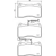Jeu de 4 plaquettes de frein avant HELLA 8DB 355 012-291 - Visuel 2