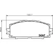 Jeu de 4 plaquettes de frein avant HELLA 8DB 355 012-361 - Visuel 2